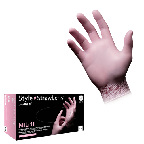 STYLE Strawberry, Nitrilhandschuhe rosa puderfrei