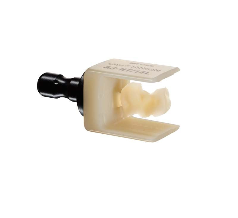 Lava™ Ultimate LT 12 A3,5 Block in Halterung für Zahnrestaurationen.