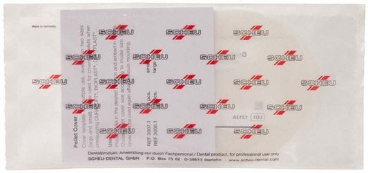 Abdeckfolie für Füllgranulat in Verpackung mit Aufdruck "Scheu".