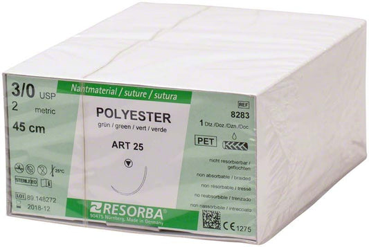 Image of RESORBA® Polyester Nahtmaterial ART25 3/0 45cm 12er