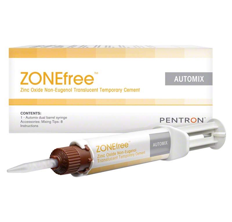 PENTRON ZONEfree™ Automix-Spritze mit Verpackung für temporären Zement.
