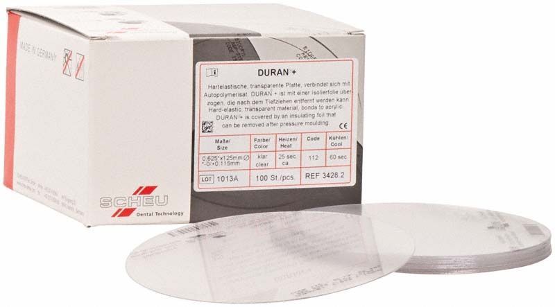 Hochwertige, hartelastische Tiefziehfolien DURAN®plus für Dentalanwendungen.