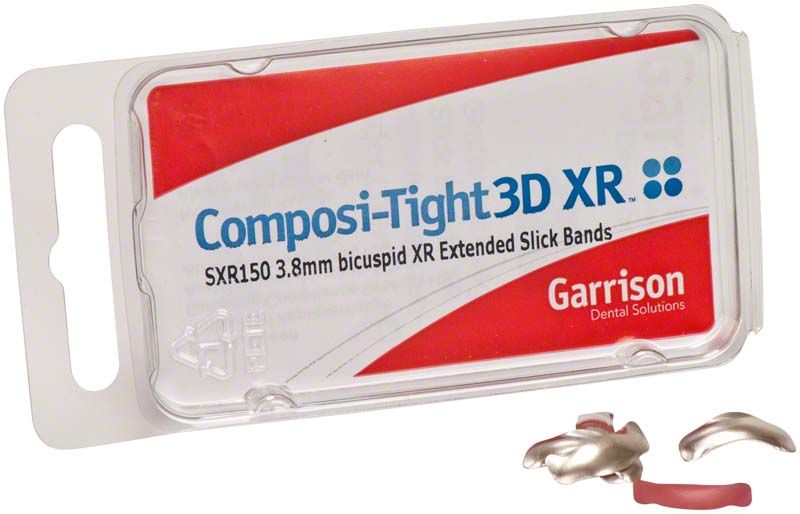Composi-Tight slick Bands für zervikale Anwendungen, 3,8mm, in Verpackung.