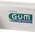 GUM TRAV-LER Interdentalbürstenbox mit violettem Griff und Verpackung.