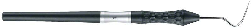 Zahnsonde Ergoprobe Figur 8A mit ergonomischem Griff und gebogenem Ende.
