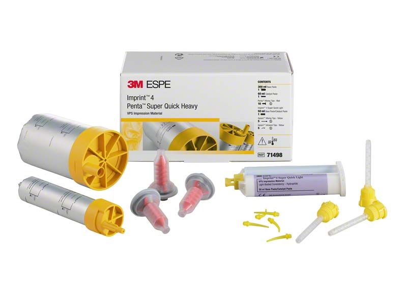 Kartusche und Zubehör des Imprint™ 4 Penta™ Super Quick Heavy Trialkit.