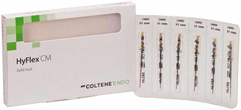 HyFlex™ CM NiTi-Feilen 31mm in geöffneter Verpackung.