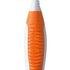 Interdentalbürste mit ergonomischem Griff und orangefarbener Oberfläche.