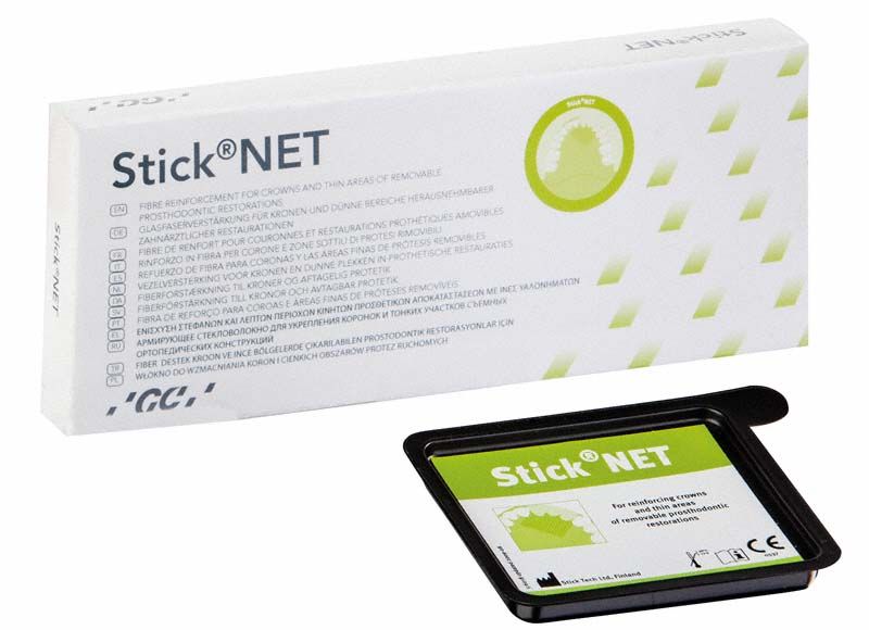 Verpackung von StickNET 3 x 30 cm² mit grünem Logo und Text.