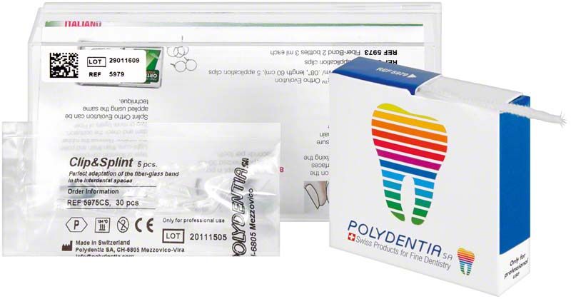 Verpackung des Fiber-Splint Ortho Evolution mit Zahn-Design.
