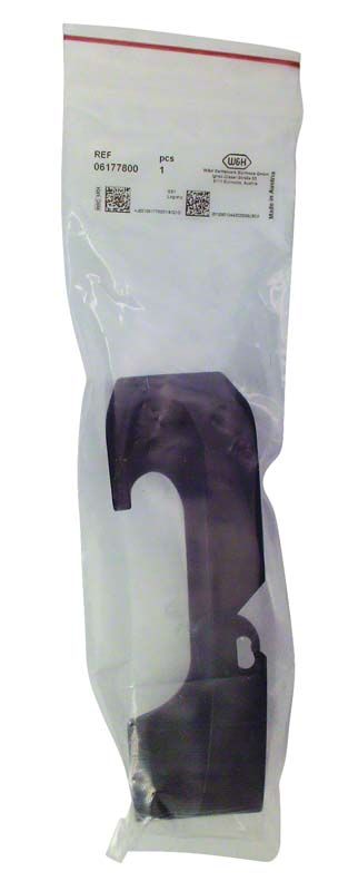 Schwarze Motor- und Handstückablage in transparenter Verpackung mit Etikett.