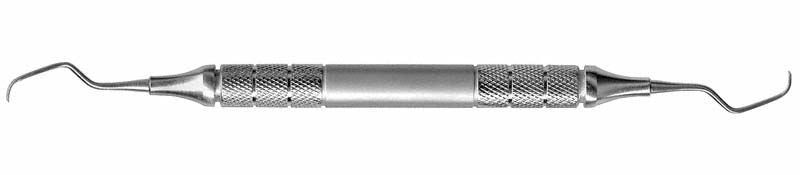 Gracey-Kürette Hohlgriff Figur 7/8 aus Edelstahl mit beidseitiger Arbeitsfläche.