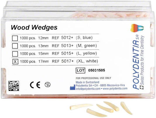 Image of Interdentalkeile aus Ahornholz 1000 St. - 17mm weiß