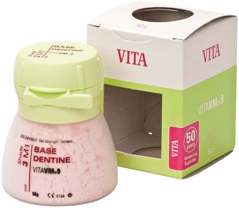 Dentinpulver VM9 3D Base Dentin 50g 3M1 mit Verpackung.