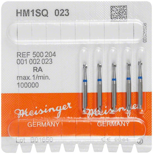 Hartmetallbohrer RA HM1SQ 023 im Blisterpack mit fünf Bohrern.