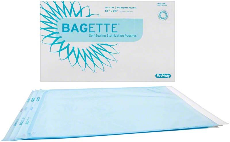 Sterilisationstüten BAGETTE® 330 x 508mm mit selbstklebendem Verschluss, 100 Stück.