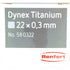Dynex Titanium Trennscheibe Verpackung mit Glasfaserverstärkung, Ø 22mm, Stärke 0,3mm.