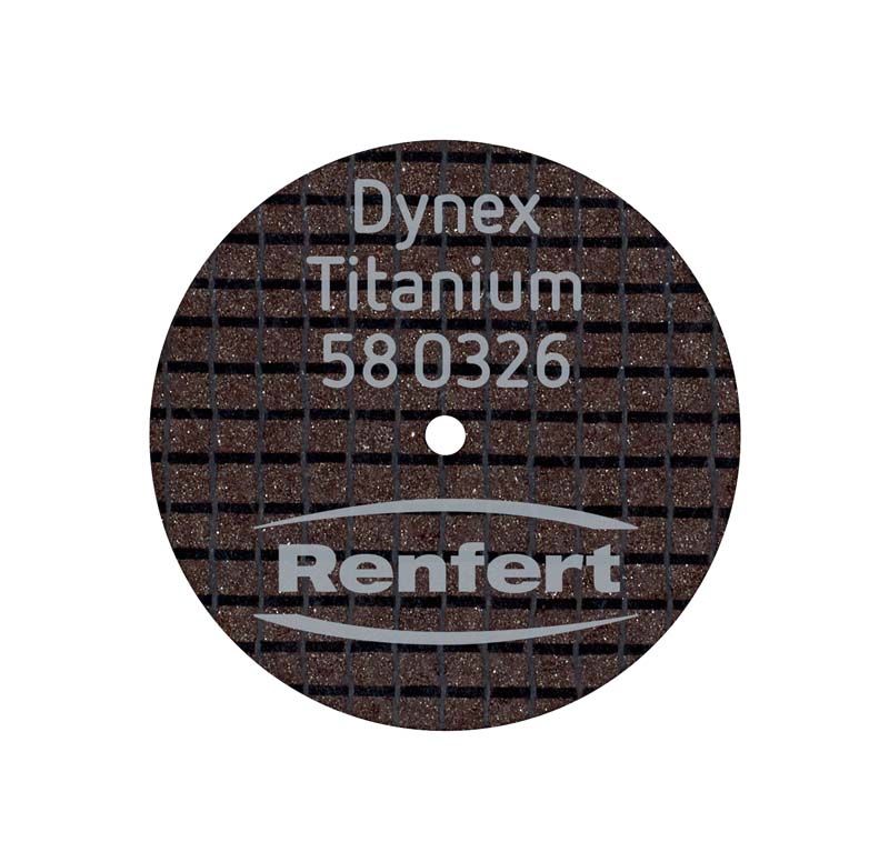 Schleifscheibe "Dynex Titanium Ø 26mm - Stärke 0,3mm" mit Gitternetzmuster.