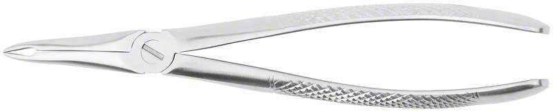 Zahnzange Englische Form Figur 49 für OK Wurzeln in Edelstahl.