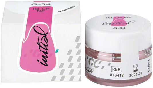 GC Initial™ IQ LP NF Gingiva G-23 im Originalbehälter mit Verpackung.