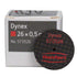 Dynex Trenn- und Schleifscheibe mit Glasfaserverstärkung vor Verpackung.
