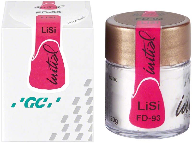 Dose mit GC Initial LiSi Fluo-Dentin FD-93 Zahnersatzmaterial.
