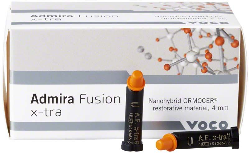 Admira Fusion x-tra Cap mit Verpackung und Produktinformationen im Hintergrund.