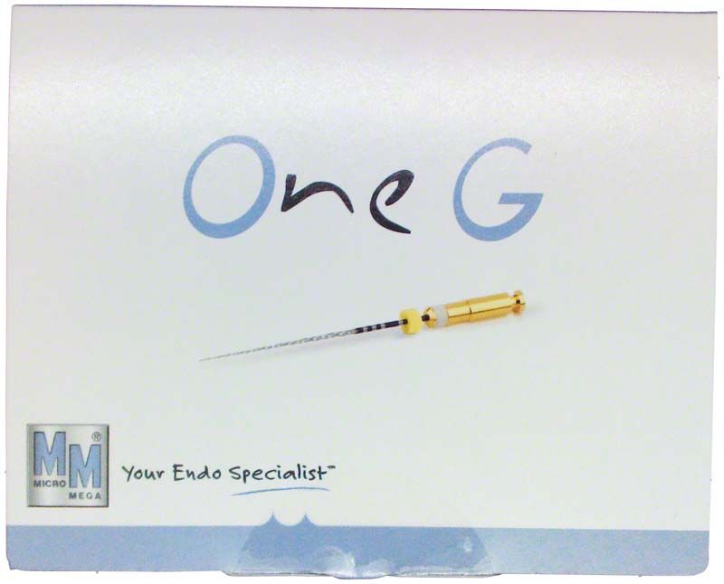 Endodontische Feile One G Sondierungsfeilen Nr. 14, 3% 21mm auf Verpackung.