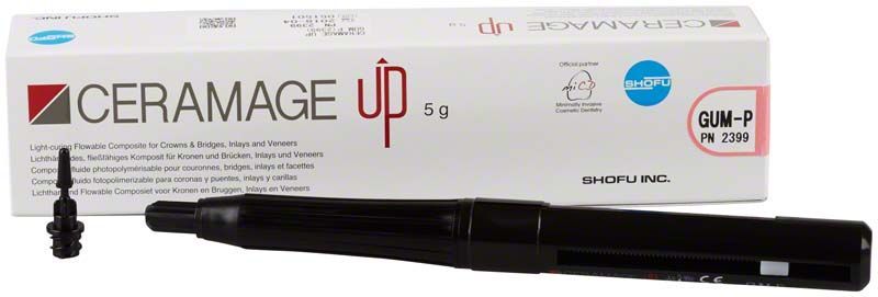 CERAMAGE UP Gum Color GUM-P Verpackung mit Applikator und Aufsatz.