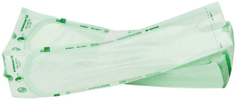 Steriking Flache Tüten S8, 100 x 300mm, mit Sterilisationsindikatoren.