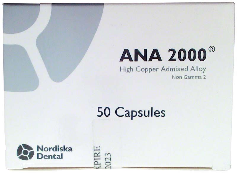 ANA 2000 Dentallegierung Kapseln Gr. 1 grün Verpackung von Nordiska Dental