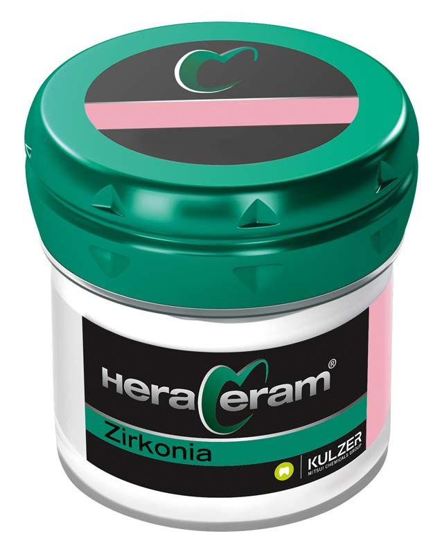 HeraCeram® Zirkonia Gingiva G2 in grün-rosa Verpackung.