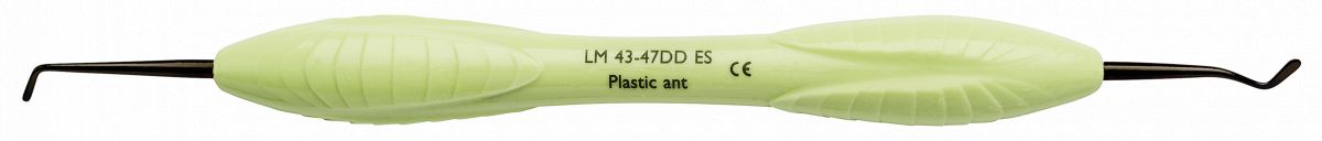 LM Dark Diamond Kunststoffinstrument für anterioren Gebrauch, grün mit doppelten Enden.