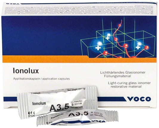 Ionolux® Applikationskapseln A3,5, 20 Stück, in Originalverpackung mit Grafiken.