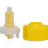 Gelber Mischaufsatz und Kappe für Compress mono Abformmaterial.