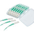 GUM® SOFT-PICKS® ADVANCED Interdentalbürsten in geöffneter Aufbewahrungsbox.