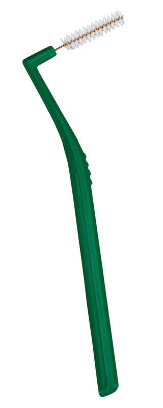 I-Prox® L grün medium Interdentalbürste mit grünem Griff.