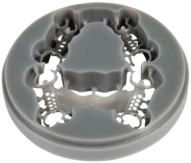 CAD/CAM-Wachsscheibe Modellguss mit Schulter, graue Farbe, 20mm Dicke.