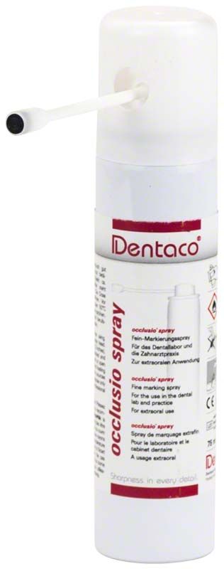 Hochwertiges Occlusionsspray mit innovativem Sprühkopf für präzise Markierungen.