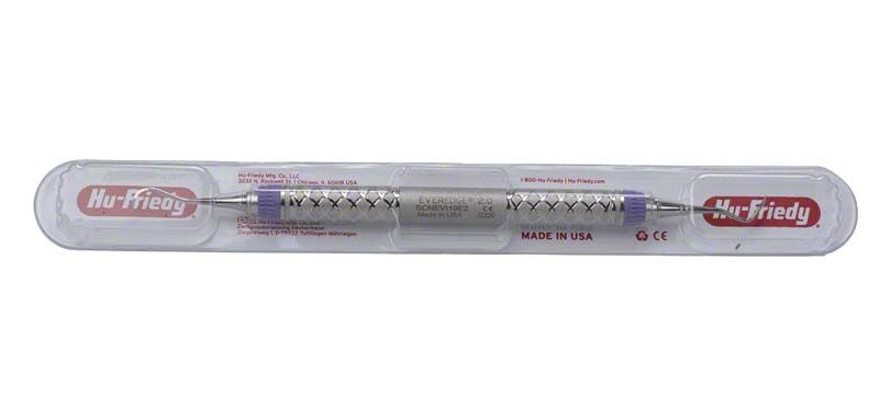 Nevi® Scaler Nevi 1, anterior, lila Griff in transparenter Verpackung.