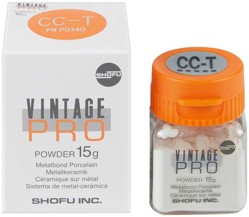 Vintage PRO Pulver 15g CC-T Metallkeramik in orangefarbener Verpackung.