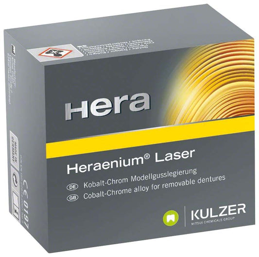 Heraenium® Laser 1000g Verpackung mit Kobalt-Chrom Legierung für Prothesen.