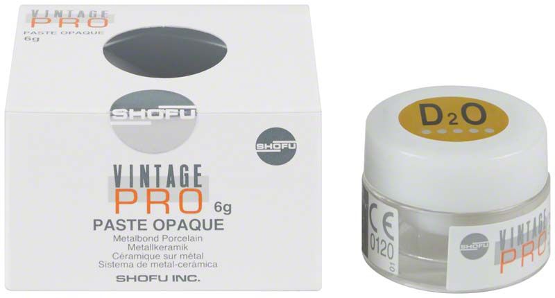 Vintage PRO Paste Opaque 6g D2O in Verpackung mit Tiegel.