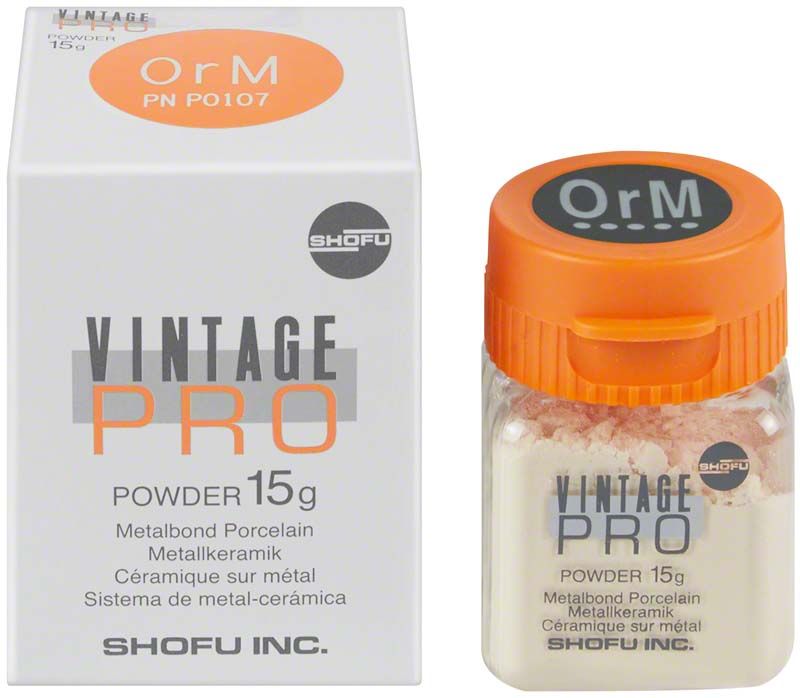 Vintage PRO Margin 15g OrM Metallkeramik-Pulver mit Verpackung.