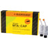 Harvard MTA-CAP OptiCaps® Verpackung und zwei Kapseln für Zahnarztanwendungen.