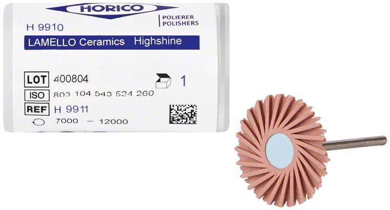 Polierer Lamello H 9911 in rosa, mittelgroß, mit Verpackung.