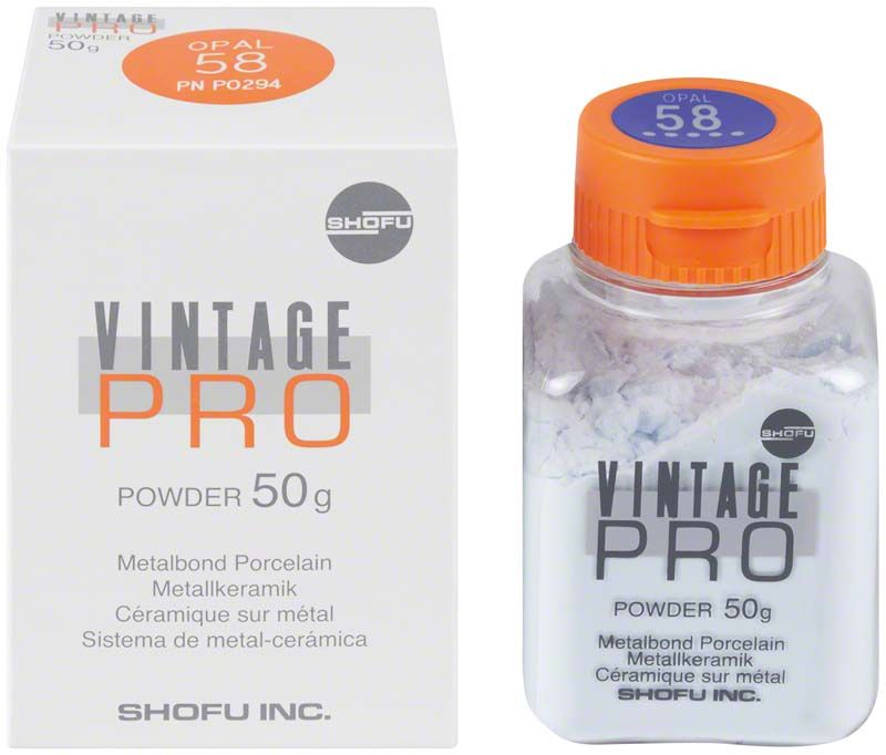 Vintage PRO Opal Schneide 50g Metallkeramikpulver mit orangefarbenem Deckel.