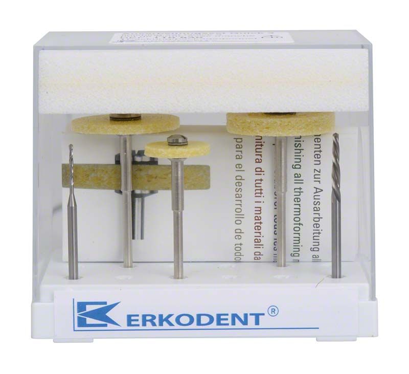 Ausarbeitungsset Quick 3 mit Fräsern und Bohrern für Dentallabore.