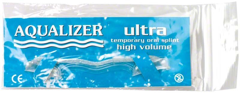 Aqualizer ultra high, blauer Beutel mit weißer Aufschrift.
