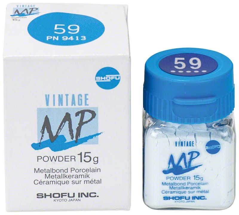 Behälter und Verpackung von Vintage MP Standard Schneide 15g Metallkeramikpulver.